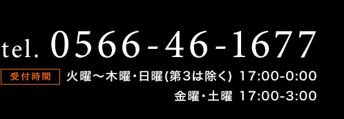 電話番号0566-46-1677